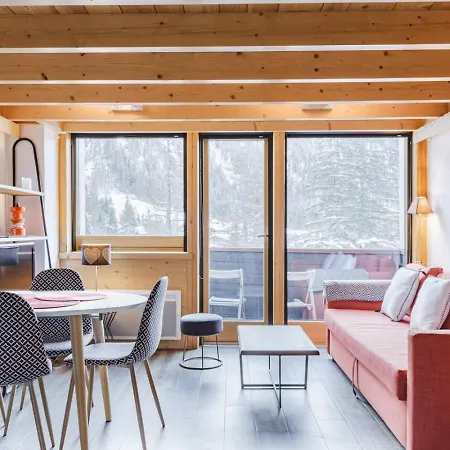 Grand Roc - Cosy Duplex Grands Montets Balcon Vue Parking Lejlighed *